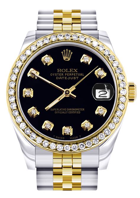 diamound rolex black|rolex watch diamond bezel prices.